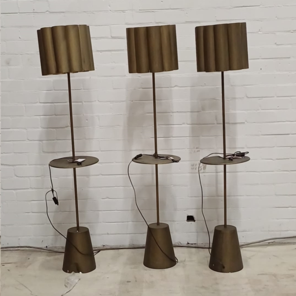 PTMD vloerlamp Dester EU-stekker goudkleurig 165 cm B-keus