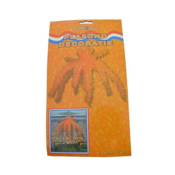 Plafond decoratie oranje 200 cm