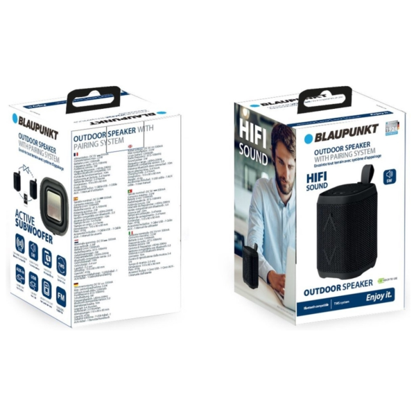 Blaupunkt BLP3795 bluetooth speaker outdoor zwart 5W