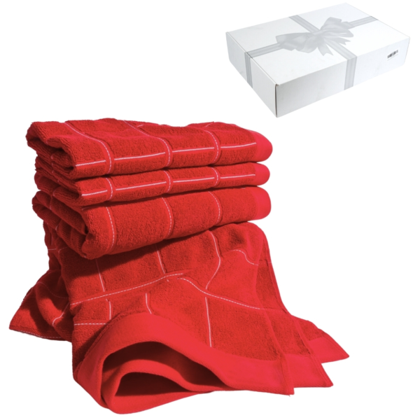 Lord Nelson Victory Handtücher rot 130 x 65 cm Satz von 4