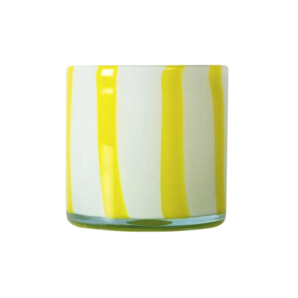 ByOn theelichthouder Curve wit/geel 10 cm