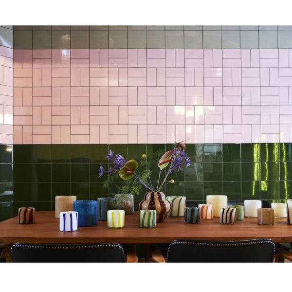 ByOn theelichthouder Curve wit/geel 10 cm