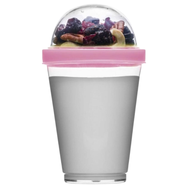 Sagaform yoghurt reisbeker roze 300 ml