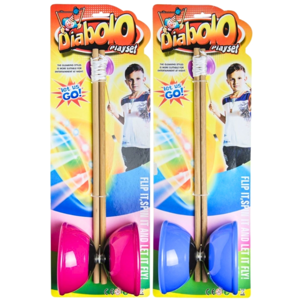 Diabolo XL speel set 40 cm 3 assorti