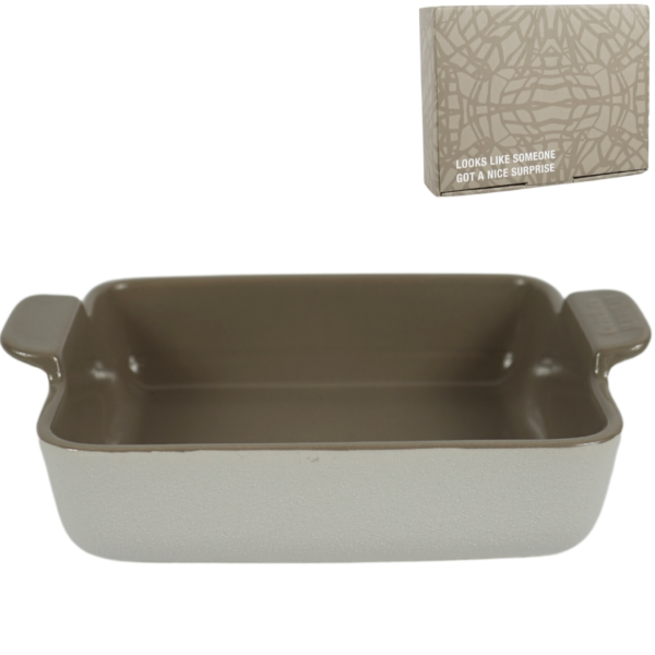 Orrefors Jernverk ovenschaal wit/taupe 22,5 cm