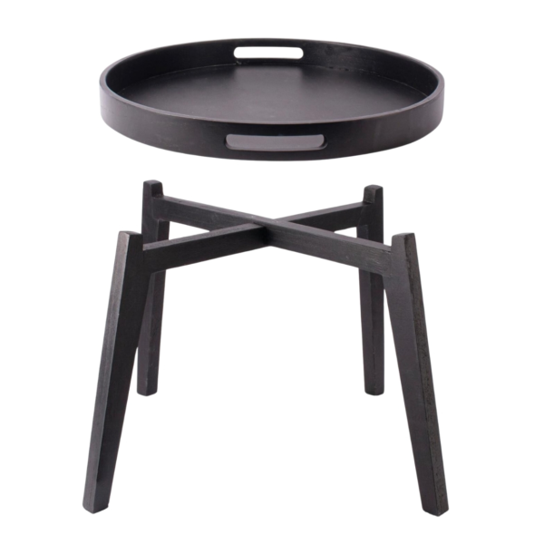 Gusta bijzettafel zwart 39 cm