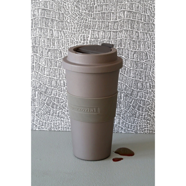 Zuperzozial reisbeker Time-Out bruin 480 ml