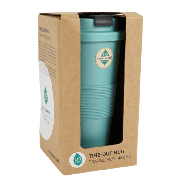 Zuperzozial reisbeker Time-Out blauw 480 ml