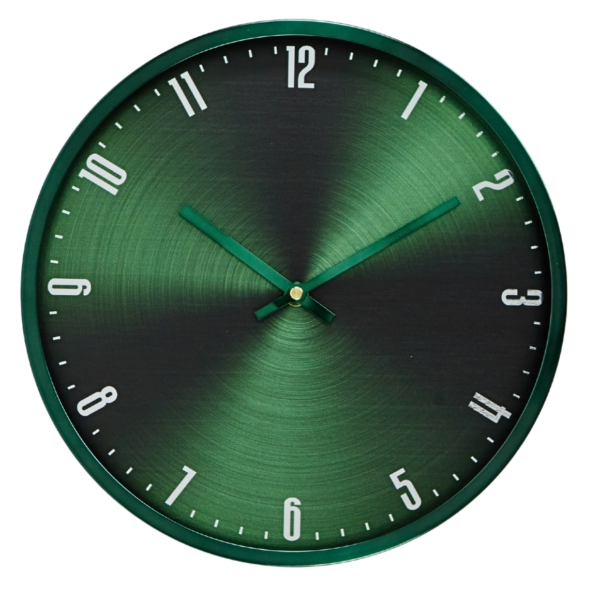 Light & Living wandklok Ipera op batterij groen 40 cm