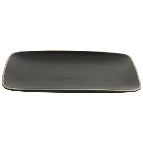 Gusta bord zwart rechthoek 29 cm