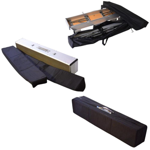 Campingtafel met 2 banken  aluminium 119 cm