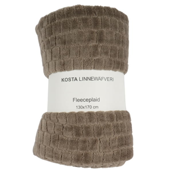 Kosta Linnewafveri fleeceplaid bruin 130 x 170 cm