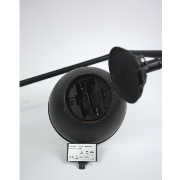 Countryfield Tafellamp Cosby klem LED op batterij roestkleurig 70 cm