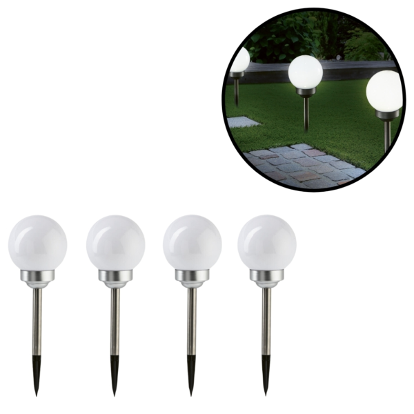 EASYmaxx Solar tuinverlichting met kleuren set van 4
