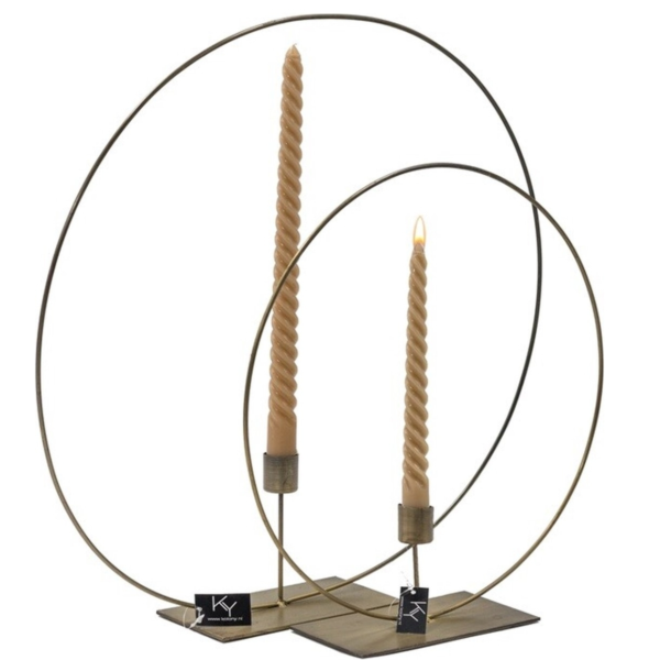 Kolony kaarsenstandaard ring goudkleurig 30,5 cm