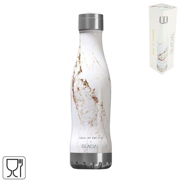 Ideal of Sweden X Glacial drinkfles RVS CaraGold 400 ml