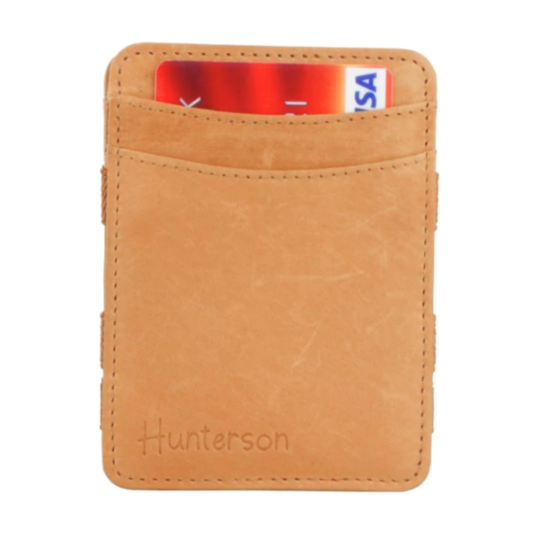 Hunterson magic wallet RFID portefeuille cognac