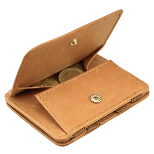 Hunterson magic wallet RFID portefeuille cognac
