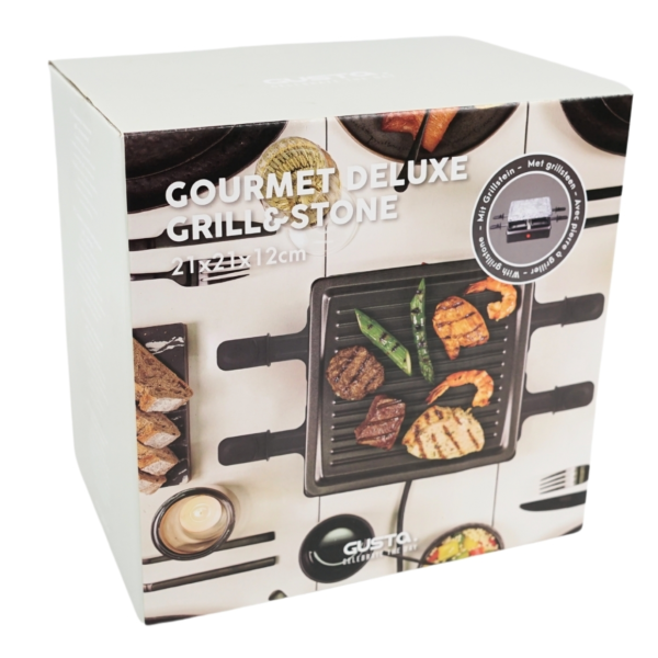 Gusta gourmetset Grill & Stone 4 personen EU stekker