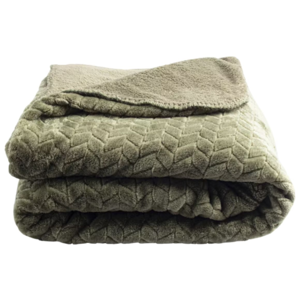 Gusta plaid Teddy groen 130 x 160 cm