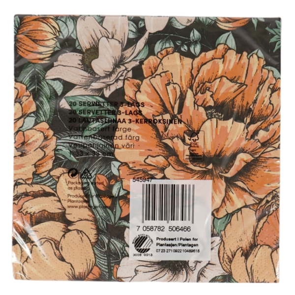 Servetten bloemen 33 x 33 cm 3-laags 20 stuks