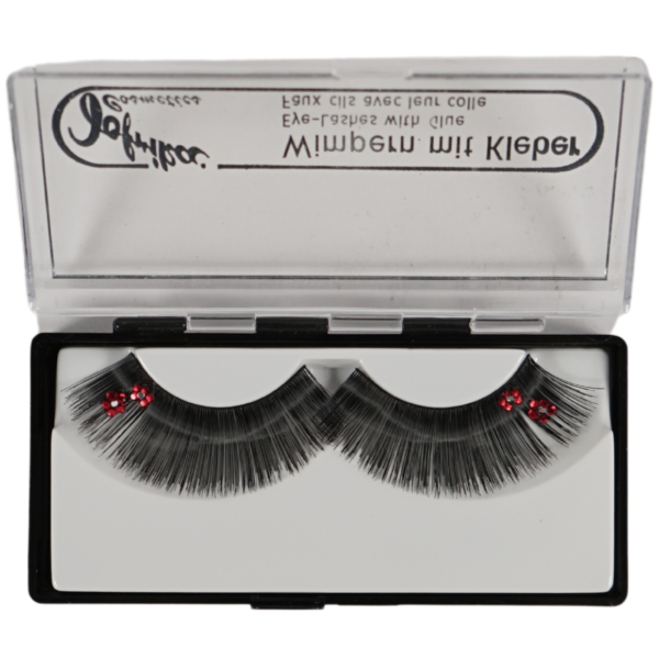 Jofrika Cosmetics künstliche Wimpern schwarz/rot 7 cm B-choice VE180