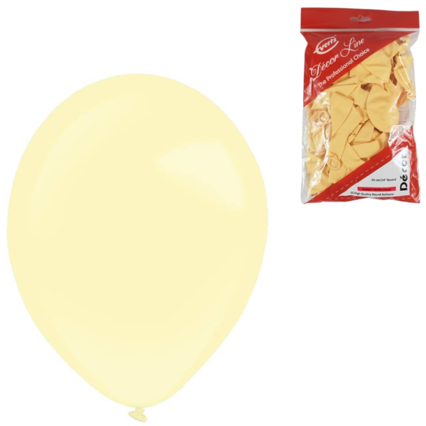 Everts ballonnen Decor Fashion Vanilla Cream 35 cm 50 stuks