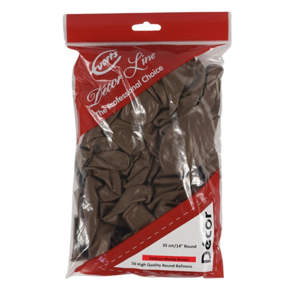 Everts ballonnen Décor bruin 35 cm 50 stuks