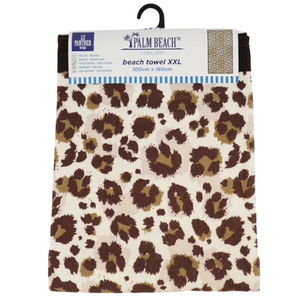 Strandlaken panter 100 x 180 cm