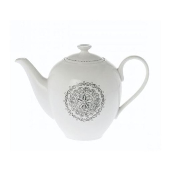 402230-17 Teekanne Blume weiß 24 cm