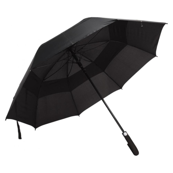 Paraplu zwart met hengsel 130 cm