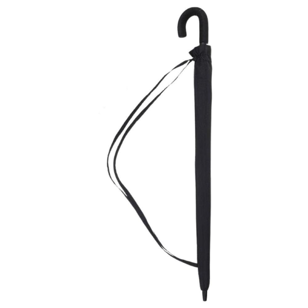 Paraplu zwart met hengsel 130 cm