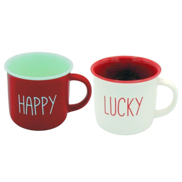 Mok met tekst 10 cm set van 2