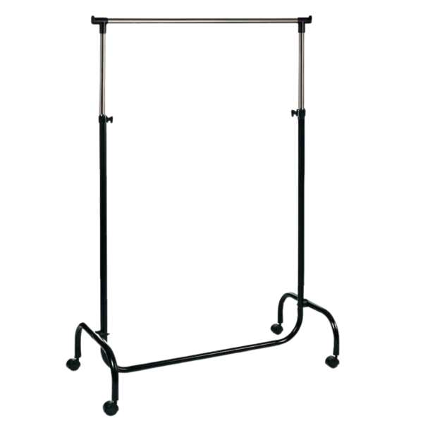 Kledingrek verstelbaar zwart 105/175 cm