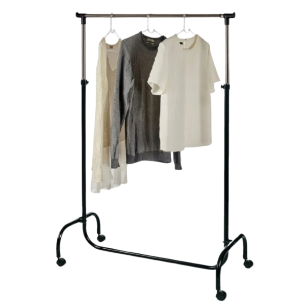Kledingrek verstelbaar zwart 105/175 cm