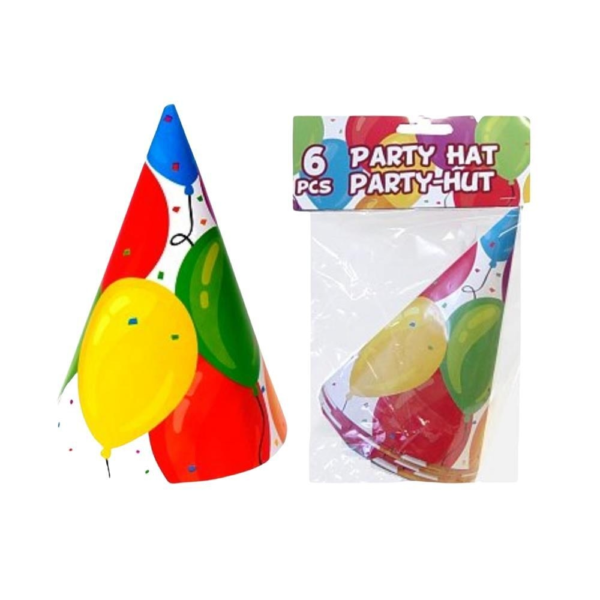 Partyhütchen Ballon 6 Stück