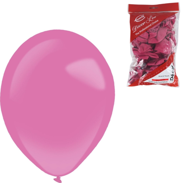 Everts ballonnen Decor Fashion Hot Pink 35 cm 50 stuks