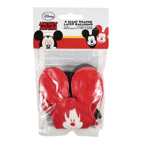 Disney Mickey Ballon mit Ohren 56 cm 4 Stück