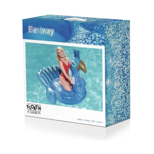 Bestway opblaasbare pauw blauw 198 cm