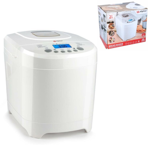 Alpina Broodbakmachine EU stekker LCD display wit 2 l
