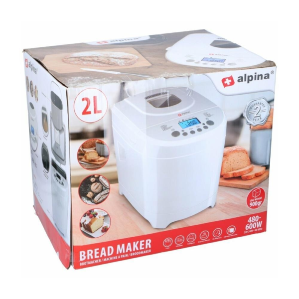 Alpina Broodbakmachine EU stekker LCD display wit 2 l