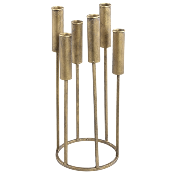 PTMD kandelaar Baddu goudkleurig 37 cm