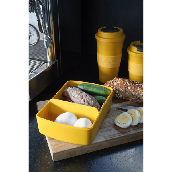 Zuperzozial broodtrommel Time-Out geel 19 cm