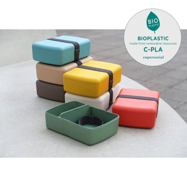 Zuperzozial broodtrommel Time-Out geel 19 cm