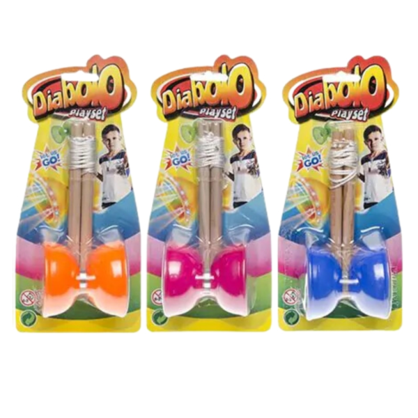 Diabolo speel set 12 cm 3 assorti