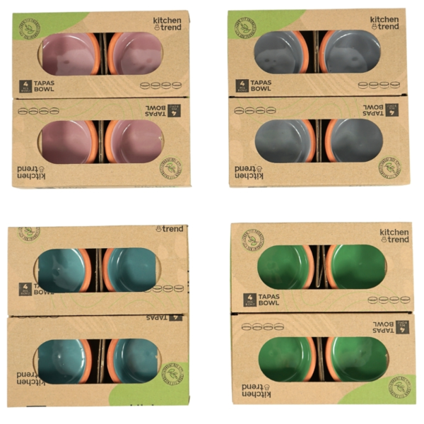 Kitchentrend Tapas-Schalen grau 8 cm 4 Stück