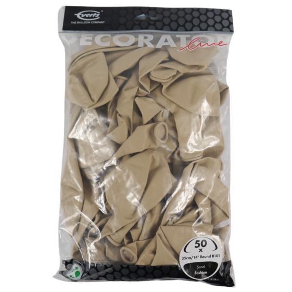 Everts ballonnen Decorator zandkleurige 35 cm 50 stuks