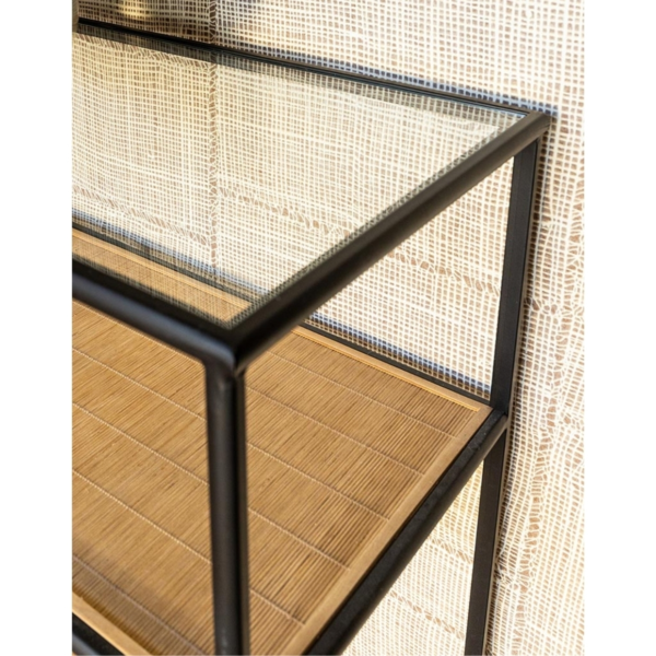 PTMD Beistelltisch Dunja Metall-Bambus 140 cm