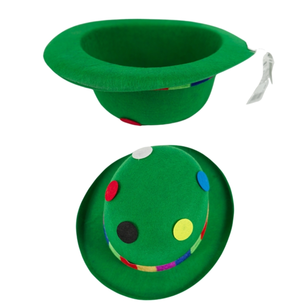 Party bolhoed Clown met stippen 5 assorti