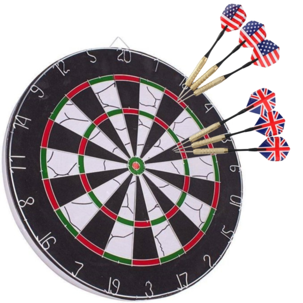 Dunlop dartbord met dartpijlen deluxe